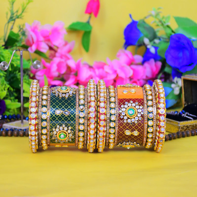 BridalGarnish Plastic Bangle Set(Pack of 10)