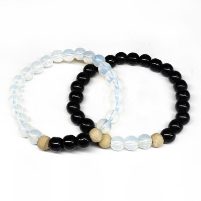 Daivya Wellness Stone, Crystal Beads Bracelet Set(Pack of 2)