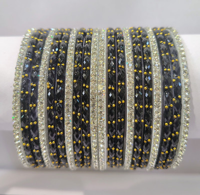zhcp Glass Zircon Bangle Set(Pack of 2)