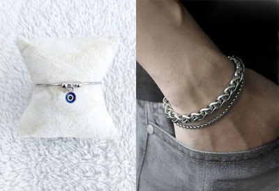 P R Production Brass Charm Bracelet(Pack of 2)