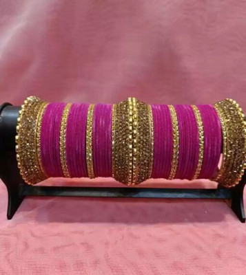 SGN FASHION Metal Bangle Set(Pack of 2)