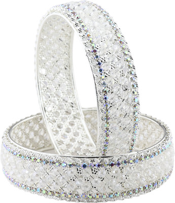 ZULKA Metal Diamond, Zircon Kada(Pack of 2)