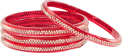 STYOLLO Glass Zircon Bangle Set(Pack of 4)