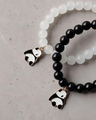Janki. Crystal Crystal Silver Coated Bracelet(Pack of 2)