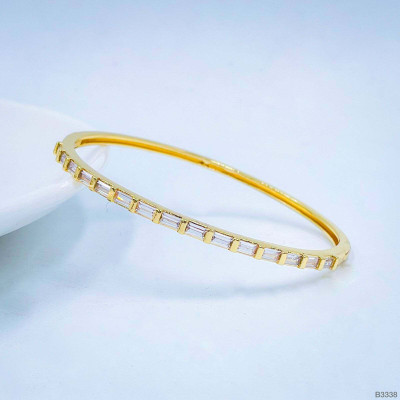 ZIVOM Copper Cubic Zirconia Gold-plated Kada