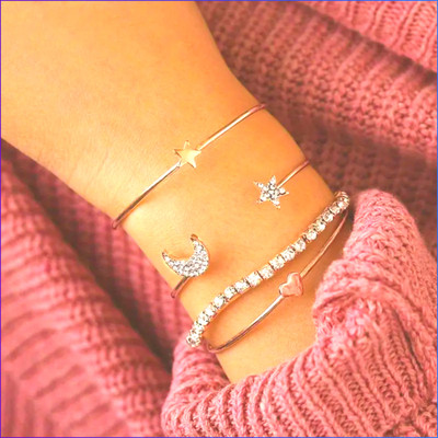 JDENTERPRISES Alloy Gold-plated Bracelet(Pack of 4)