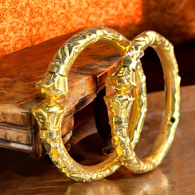 MSN Brass Gold-plated Bangle(Pack of 2)