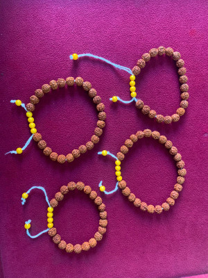 Rudraksham Rudraksha Bracelet(Pack of 4)