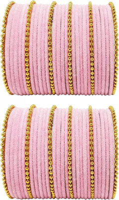 XOZTI Metal, Fabric Bangle Set(Pack of 10)