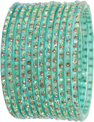 LAVAZZA Glass Zircon Bangle Set(Pack of 12)