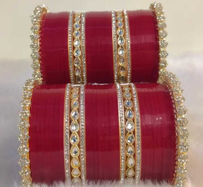 whatowear Metal, Plastic, Alloy Cubic Zirconia, Diamond Gold-plated Chudas