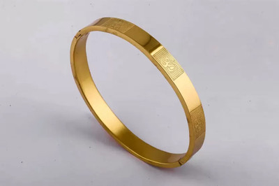 GKKAKADIYA Stainless Steel Gold-plated Kada