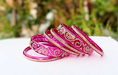 INAB Glass Bangle Set(Pack of 6)