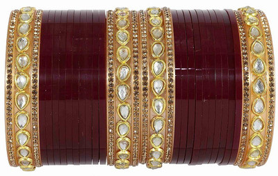 HOMOZE Plastic Beads, Zircon Bangle Set(Pack of 32)