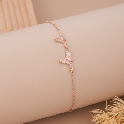 GC PREMIUM JEWELLERY Brass Cubic Zirconia Gold-plated Bracelet