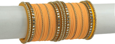 Amika Alloy Beads, Zircon Gold-plated Bangle Set(Pack of 44)