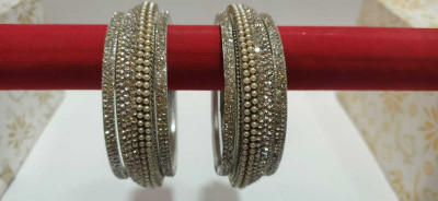 PARRAMBHA SANIRA Brass, Alloy Zircon Bangle Set