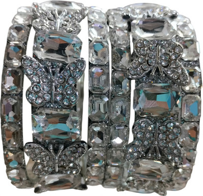 Mahaveer Metal Crystal Kada(Pack of 6)