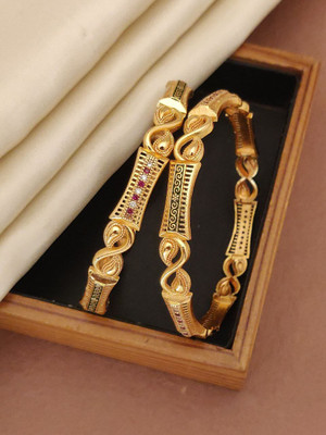 VFA Alloy Gold-plated Bangle Set(Pack of 2)