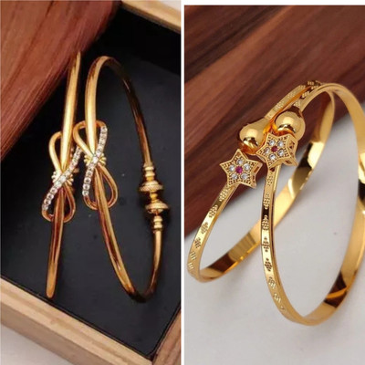 BIMIJEWEL Alloy Gold-plated Bangle(Pack of 4)