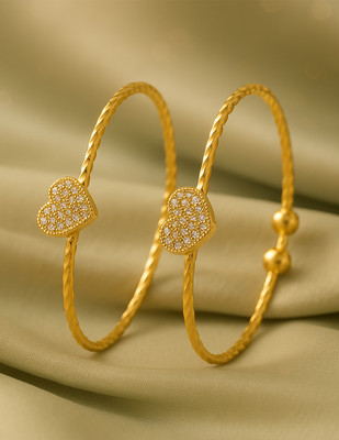 shankhraj mall Metal Diamond Gold-plated Bangle