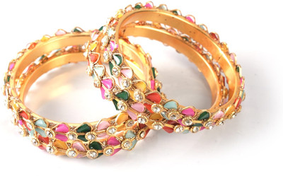 CG enterprises Alloy Gold-plated Bangle Set(Pack of 4)