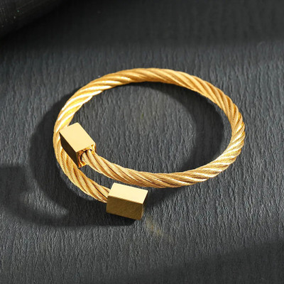 METRONAUT Metal, Alloy, Stainless Steel Gold-plated Kada