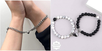 P R Production Brass Charm Bracelet(Pack of 2)