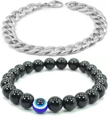IKONKARR Stone, Stainless Steel Bracelet(Pack of 2)