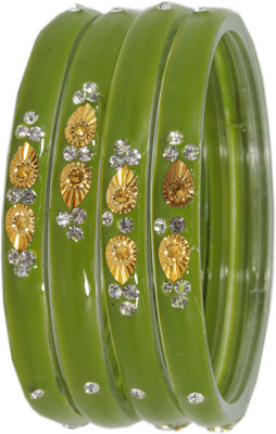 ZULKA Glass Bangle Set(Pack of 4)