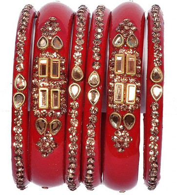 Charu Glass Zircon Kada(Pack of 6)