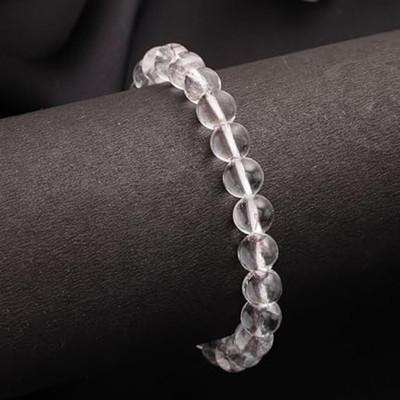 VIBESLE Stone, Clear Quartz Beads, Crystal Charm Bracelet