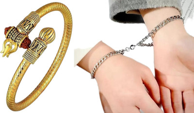 Spyroniix Reeal Treasuree Brass, Alloy Gold-plated Bracelet(Pack of 4)