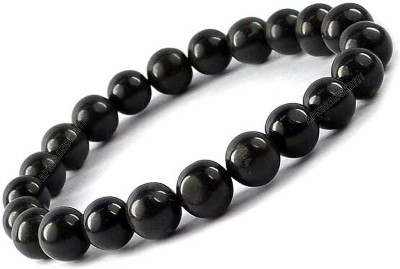 DVISHA Stone, Black Obsidian Beads, Crystal Bracelet