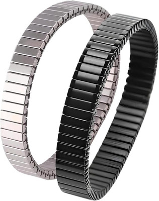 Bawree Metal Silver Bracelet(Pack of 2)