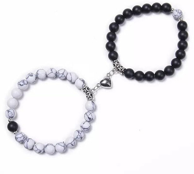 navjai Howlite, Plastic Beads Bracelet Set(Pack of 2)