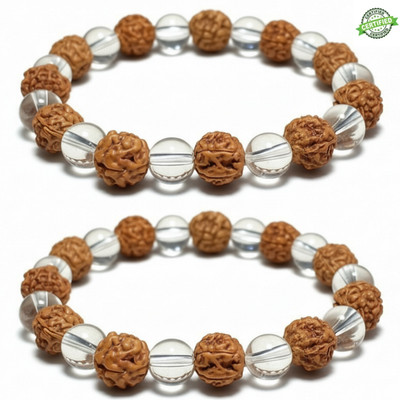 Jaishreeshyamaa Rudraksha, Glass Bracelet(Pack of 2)