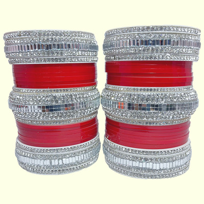 ShadowQueen Plastic Cubic Zirconia Chudas(Pack of 2)