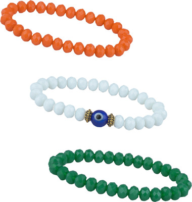 JFL - Jewellery for Less Evil Eye Crystal Bracelet Set(Pack of 3)