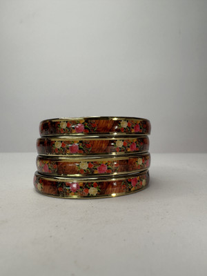 sk international Glass Bangle(Pack of 4)