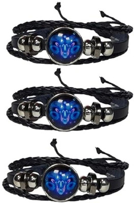 Darvi Leather Bracelet(Pack of 3)