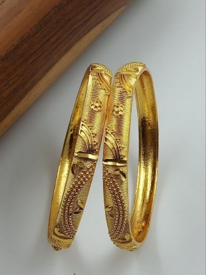 Palli Creation Brass Gold-plated Bangle Set