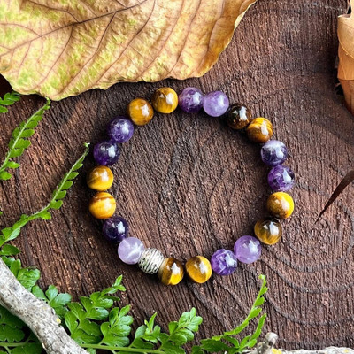SUKHAD Stone, Crystal Beads, Agate Kada