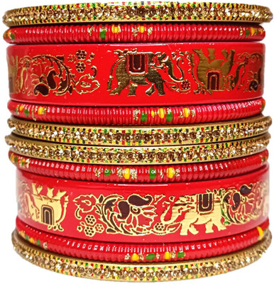 Anshi Creations Lac Bangle Set(Pack of 10)
