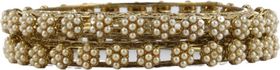 SHARYY Brass Crystal Gold-plated Bangle Set(Pack of 2)