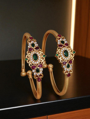 Dressberry Brass Diamond Gold-plated Bangle