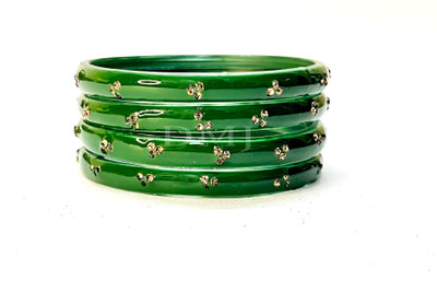 DMJ Glass Bangle Set(Pack of 4)