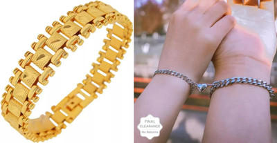 P R Production Brass Charm Bracelet(Pack of 2)