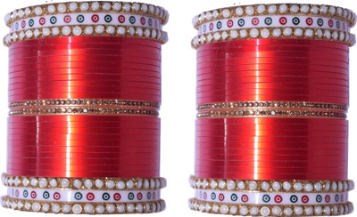 OJHA Plastic Cubic Zirconia Bangle Set(Pack of 2)