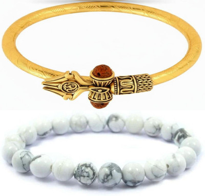 HouseOfCommon Crystal, Alloy, Stainless Steel Bracelet(Pack of 2)